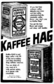 Kaffee hag newspaper ad