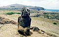 Kneeled moai Easter Island