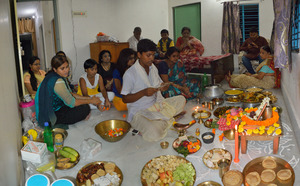 Kojagari Laxmi Puja - Bengali Hindu Family - Howrah 2015-10-26 6730-6733