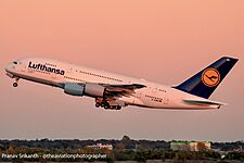 Lufthansa Airbus A380 At New York JFK