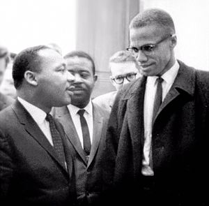 MartinLutherKingMalcolmX march 1964 cropped retouched
