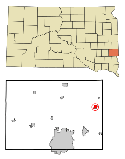 Location in Minnehaha County and the state of South Dakota