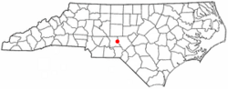 Location of Biscoe, North Carolina