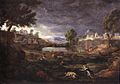 Nicolas Poussin - Stormy Landscape with Pyramus and Thisbe - WGA18334