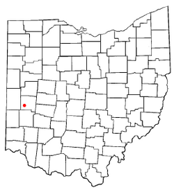 Location of Ludlow Falls, Ohio