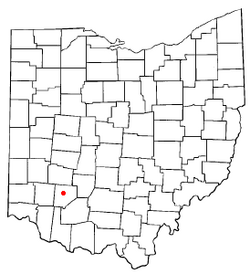 Location of Wilmington, Ohio