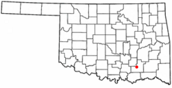 Location of Atoka, Oklahoma