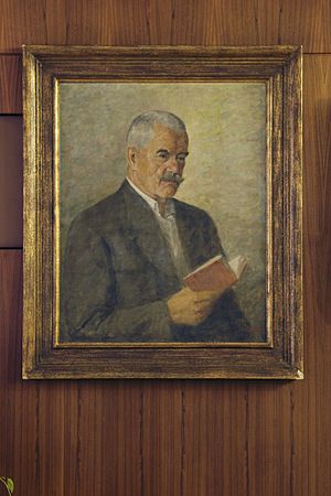 Památník Petra Bezruče - interiér, portrét básníka.jpg