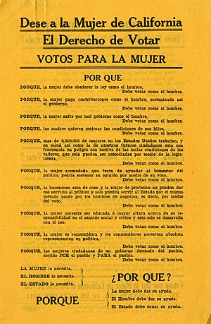 Pamphlet of the Los Angeles Political Equality League by Maria de Lopez