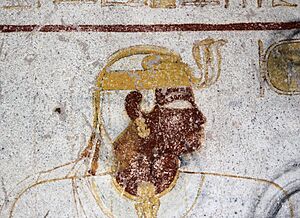 Portrait of Tantamani in his tomb in El-Kurru