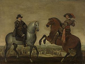 Prins Maurits en prins Frederik Hendrik te paard, SK-A-568