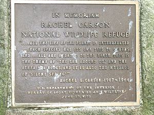 Rachel Carson National Wildlife Refuge plaque