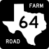 Texas Farm to Market Road 64 sign