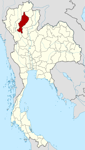 Map of Thailand highlighting Lampang Province