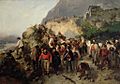 The Injured Garibaldi in the Aspromonte Mountains (oil on canvas)