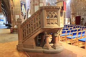 The pulpit, St Mary's Church, Haddington