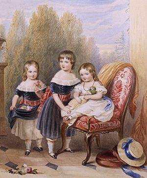 The three eldest children of Frederick John Howard (1814-1897) and Lady Fanny Cavendish, by Robert Dowling (1827-1886)