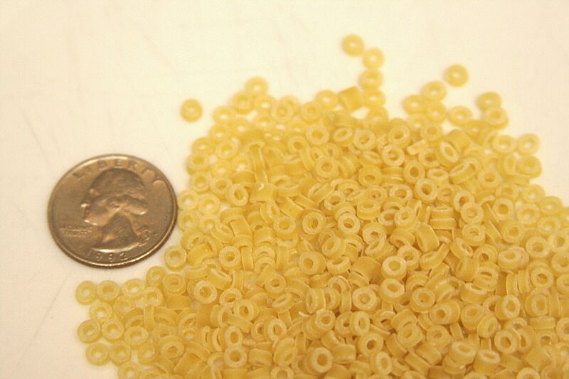 Uncooked anellini pasta