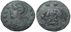 Urbs Roma, commemorative coin of Constantinople