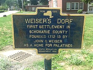 Weiser's Dorf Historical Marker - Middleburgh, New York