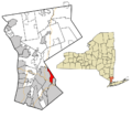 Westchester County New York incorporated and unincorporated areas Rye Brook highlighted
