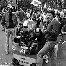 William Friedkin, Owen Roizman and William Peter Blatty making The Exorcist in the streets of Georgetown