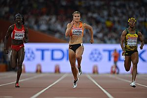 Women's 100m final at Beijing 2015