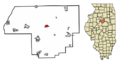 Woodford County Illinois Incorporated and Unincorporated areas Roanoke Highlighted