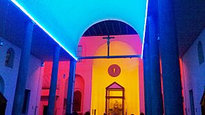 " 14 - ITALY - Dan Flavin in Milan - Chiesa di Santa Maria Annunciata in Chiesa Rossa church - LED lightning - color emotion - colorful