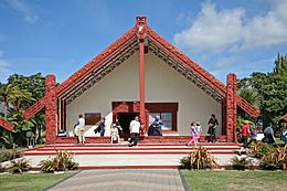 00 1563 Rotorua, NZ - Maori Versammlungshaus Rotowhio-Marae