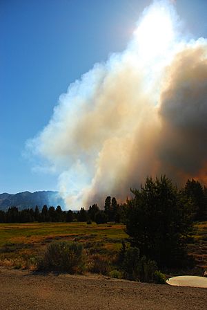 4.42pm Angora Ridge Forest Fire South Lake Tahoe