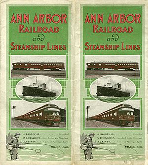 Ann Arbor Railroad and Steamship Lines 1911 timetable