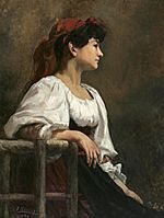 Anna Klumpke - Seated Woman with a Red Kerchief (1886).jpg
