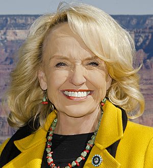 Arizona Governor Jan Brewer at the reopening of Grand Canyon National Park in 2013 (cropped).jpg
