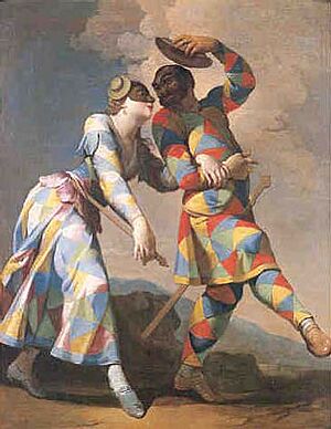 Arlecchino und Colombina - Giovanni Domenico Ferretti