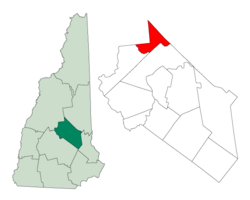 Location in Belknap County, New Hampshire
