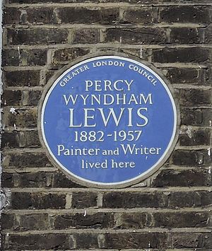 Blue Plaque Wyndham Lewis