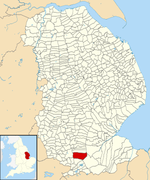 Bourne Lincolnshire UK parish map