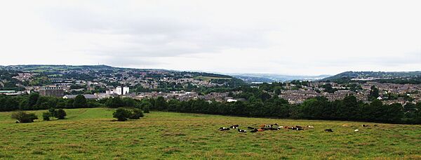 Brighouse & Rastrick, viewed from Thornhills Lane,UK,(RLH)