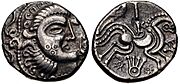 Celtic Stater Armorica Moon Head
