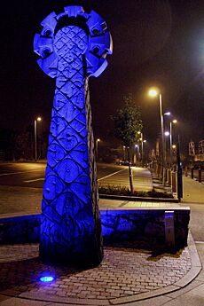 Celtic wooden cross - Redruth - New Cut Car Park