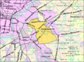 Census Bureau map of Cherry Hill, New Jersey