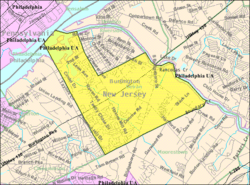 Census Bureau map of Delran Township, New Jersey