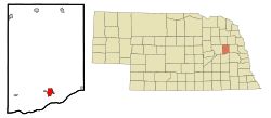 Location of Schuyler, Nebraska
