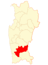 Location of Illapel commune in the Coquimbo Region