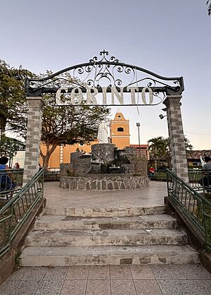 Central Plaza in Corinto, Morazan