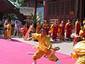 Demonstrating Kung Fu at Daxiangguo Monestary, Kaifeng, Henan