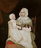 Elizabeth Clarke Freake (Mrs. John Freake) and Baby Mary Freake-Gibbs Painter 1671–1674