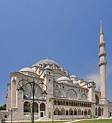 Exterior of the Süleymaniye Mosque in Istanbul, Turkey 002