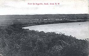 Fort Qu'Appelle from the northwest, circa 1910